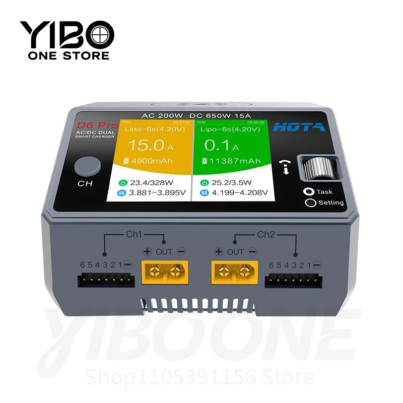 Hota D6 Pro Dual Lipo Charger - Carregador e Descarregador Inteligente de Bateria