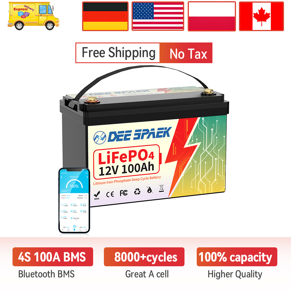 Bateria Lifepo4 DEEPSPAEK 12V  - Lifepo4 12V 100Ah Bms Bluetooth avaliação e preço