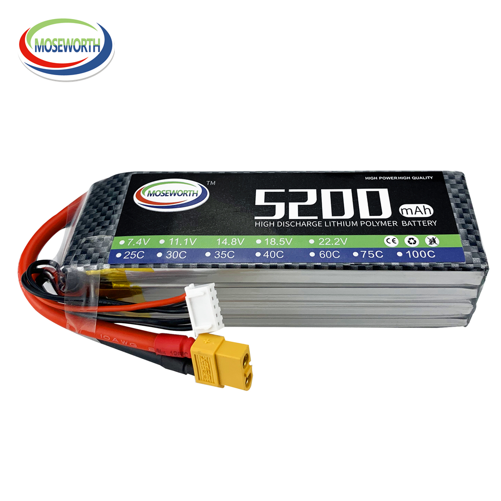 Bateria Lipo com Plugue XT60,  - 6S Lipo Battery 22.2V 5000Mah avaliação e preço
