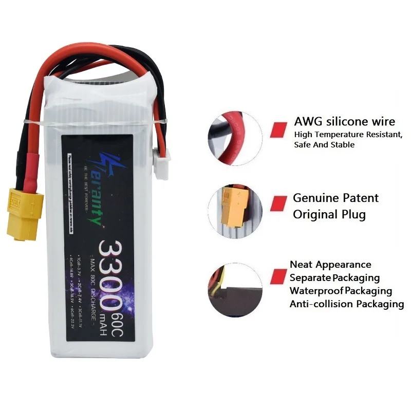 Bateria lipo rc 14.8v 4S 1500m - 4S Lipo Battery 14.8V 6000Mah avaliação e preço