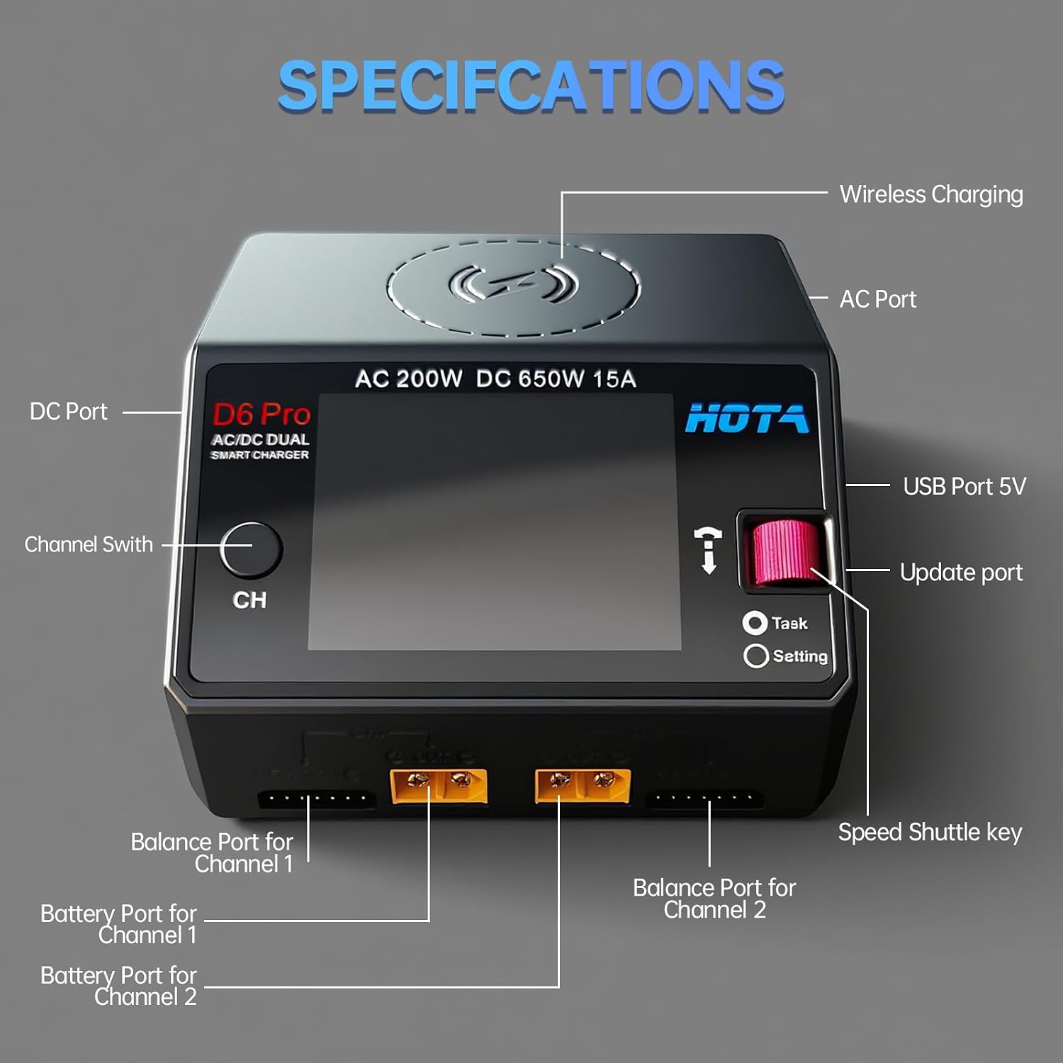 Carregador de Bateria Lipo HOT - Hota D6 Pro Dual Lipo Charger avaliação e preço